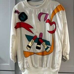 Vintage Granny Core Abstract Makeup Art‎ Sweatshirt